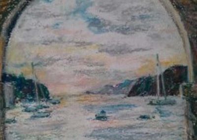 Joyce Carpenter - Through The Archway - Oil Pastel - £85 - 12" x 10"