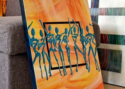 Raman Uppal - Alive I - 18" x 24" Acrylic on canvas - £425 