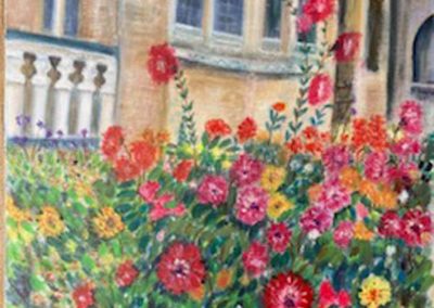 Jash Ghata-Aura - Gardens at Sudeley Castle Cotswolds - Acrylic (canvas) - 41cm x 51cm  - £120