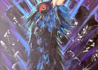 Iain Chara Kane - Capercaillie - Acrylic Unframed A2 box canvas with painted edges - £150 - Cost does not include postage and packaging