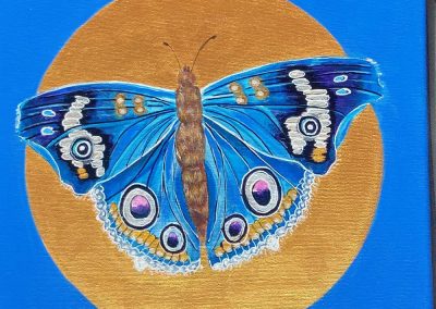 Naji Mehr - Butterfly Gold - acrylic - £85 30x30cm