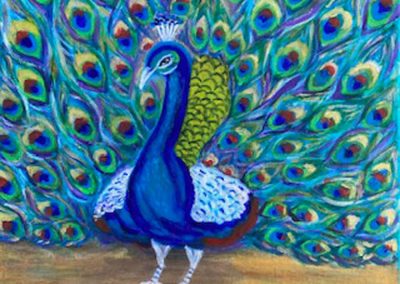 Jash Ghata-Aura -  Peacock - Acrylic (canvas) - 30.5cm x30.5 cm  - £50 