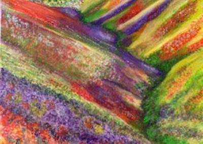 Jash Ghata-Aura - Valley of Flowers  - Acrylic  - 41cm x 51cm  - £90 