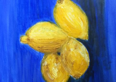 4 Lemons - By Manjit Kaur Panesar - Canvas Acrylics 30cmx30cm £40