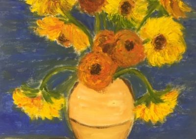 Vincent’s Sunflowers - By Manjit Kaur Panesar - Oils Canvas 42cm x30cm £60