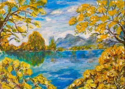 The Lake - By Sylvia Sawyer - Acrylic