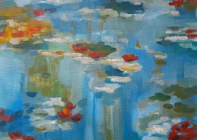 Waterlilies, Carla Hedstrand, Oil, £50 framed canvas